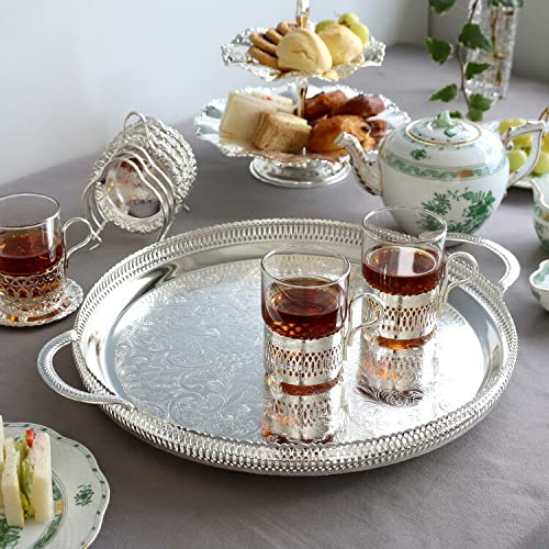 Amazon｜クイーンアン(QUEEN ANNE) ギャラリーラウンドトレイ ハンドル