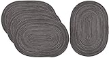 Pichler Tischset Platzset Samba oval 33x48cm Graphit (4 Stück)