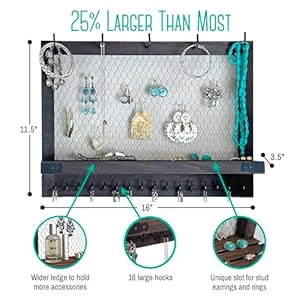 OUTSHINE Wall Hanging Jewelry Organizer | Rustic Jewelry Organizer Hanging on Wall | Western Jewelry Wall Mount Organizer | Wall Mounted Jewelry Organizer | Wall Mounted Jewelry Hanger OUTSHINE Wall Hanging Jewelry Organizer Rustic Jewelry Organizer Hanging on Wall Western Jewelry Wall Mount Organizer Wall Mounted Jewelry Organizer Wall Mounted Jewelry Hanger