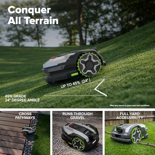 Greenworks C20Z Wire-Free Robotic Lawn Mower, up to 1/2 Acre, RTKVision Navigation, 24-Degree Slope Climbing, Smart Obstacle Avoidance, App Control with Electric Height Adjustment - Image 8