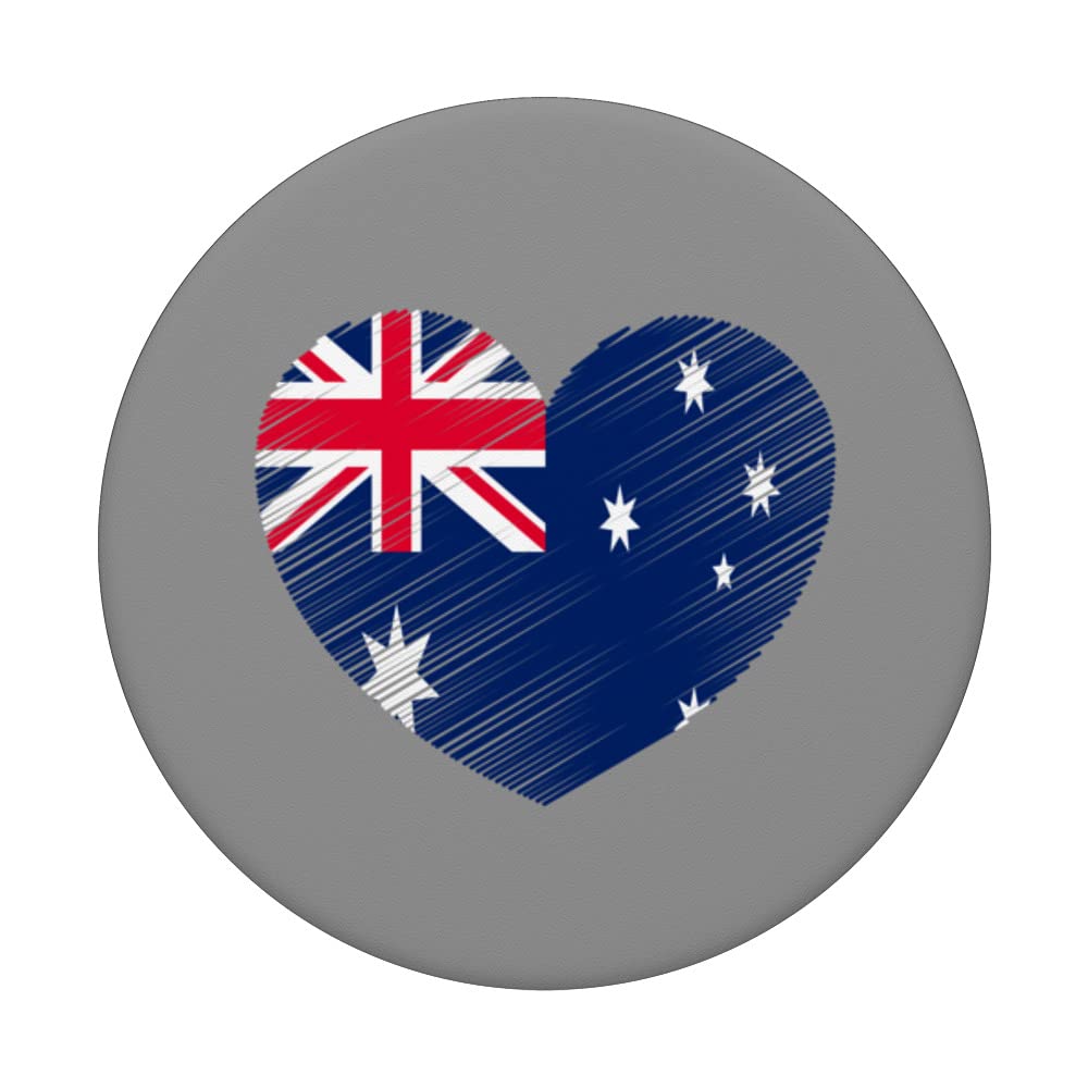 Vintage Australia Australian Flag Pride Support Australian PopSockets Swappable PopGrip, Black - Image 3