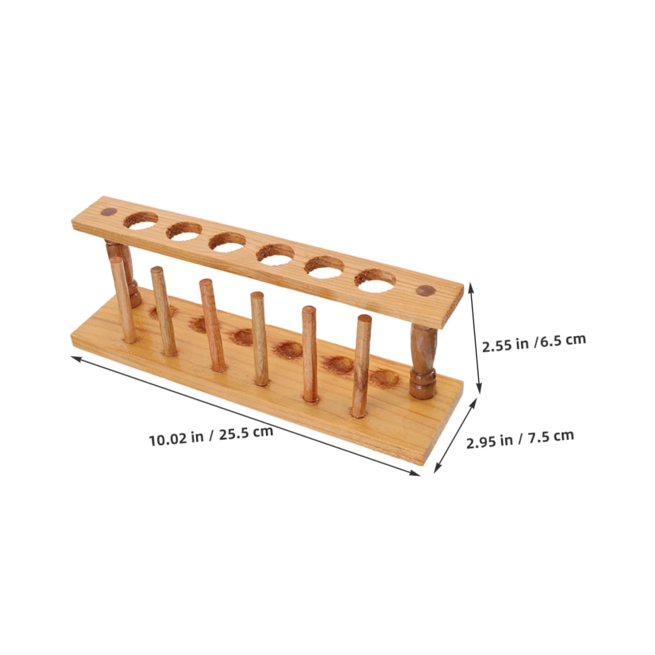 GLEAVI 5pezzi Porta Provetta Legno Per Laboratorio Supporto Per Provette Organizzatore Leggero e Compatto Per Ricerca Scientifica e Uso Industriale Struttura Resistente Legno Naturale