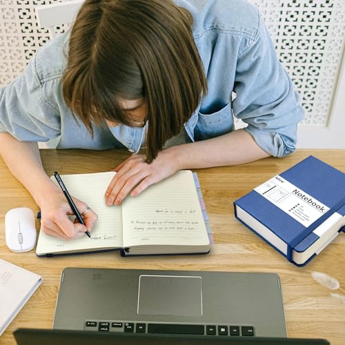 Mlife Caderno quadrado A5, com 360 páginas numeradas para escrever, papel grosso premium de 100 g/m²