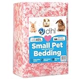 Dihl 40 Litros, Rosa, Ropa de Cama de Papel Superabsorbente para Animales Pequeños. Absorbe 6 Veces su Peso en Líquido. Sustrato para Jaula de Hámster, Ratón, Rata, Conejo, Cobaya y Jerbo – 40L