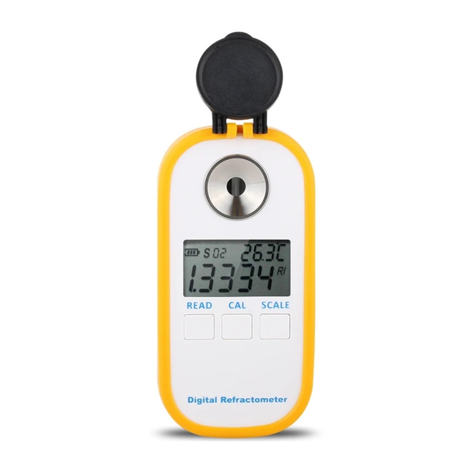 Refraktometer, Automatisches Refraktometer, digitales Honigrefraktometer, Zuckersirupmessgerät, 0–90,0% Brix-Refraktometer, Baume-Honigkonzentration