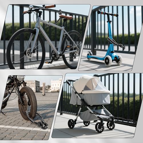 Gaethra E Scooter Schloss, Schloss für E Scooter mit Schlüssel, Handschellenschloss mit Silikonschutz Gegen Kratzer, Hochsicherheitsschloss ideal für Scooter Roller, Kinderwagen, Motorrad, E-Bike