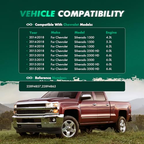 Image of SCITOO 4PCS Mud Flaps Front & Fear Splash Guard set Accessory suitable for Chevrolet Silverado 1500 Silverado 2500 HD Silverado 3500 Silverado 3500 HD 2014-2018 ‎22894857 front & rear mud flaps