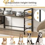 Elevated Dog Bowl Stand with 2 Feeding Stations, Adjustable Raised Feeding Station Cabinet with Toy Bin Basket, Lifted Food and Water Bowl Holder, Pet Storage Organizer for Large Medium Small Dogs - Image 4