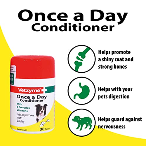 Vetzyme Once A Day Conditioning Tablets for Dogs (30 Tablets) - With B Complex Vitamins to Promote Fitness and Support a Healthy Immune System - Image 4