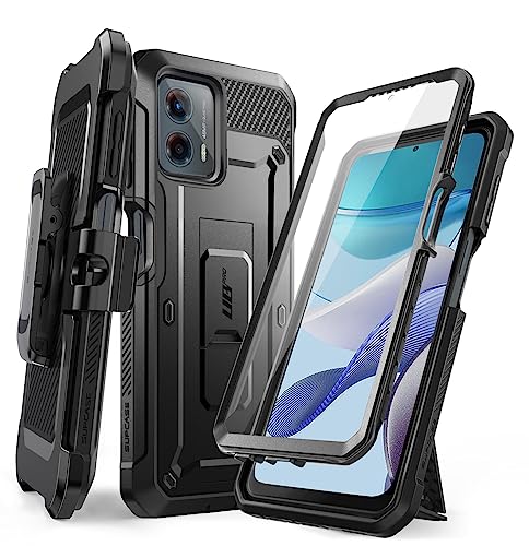 SUPCASE Unicorn Beetle Pro Case for Moto G 5G 2023, Built-in Screen Protector Full-Body Rugged Belt Clip & Kickstand Case (Black)