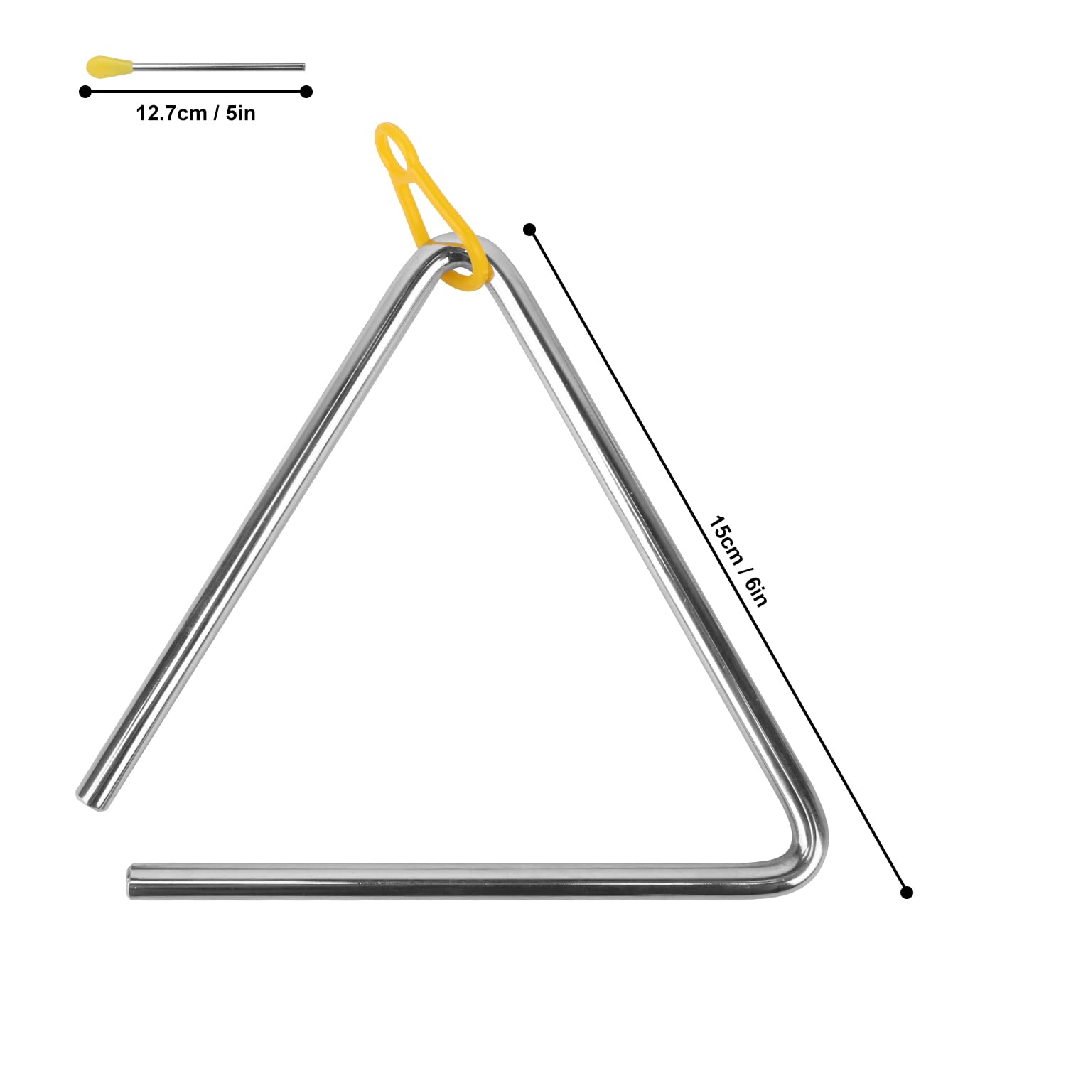 20 strumenti a percussione triangolari da 15,2 cm, strumento triangolare con percussione, strumento a triangolo a percussione ritmica per lezioni di musica, concerti, performance di band