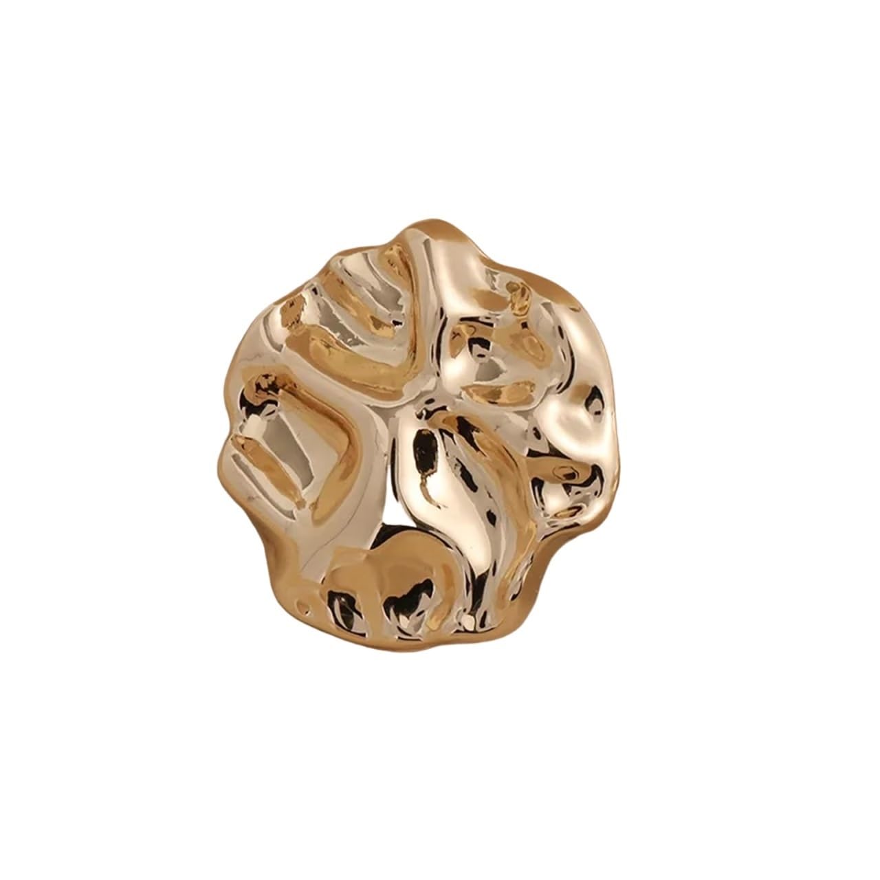 30 botones de aleación de zinc de forma irregular para suéter y abrigo (dorado, 23 mm)