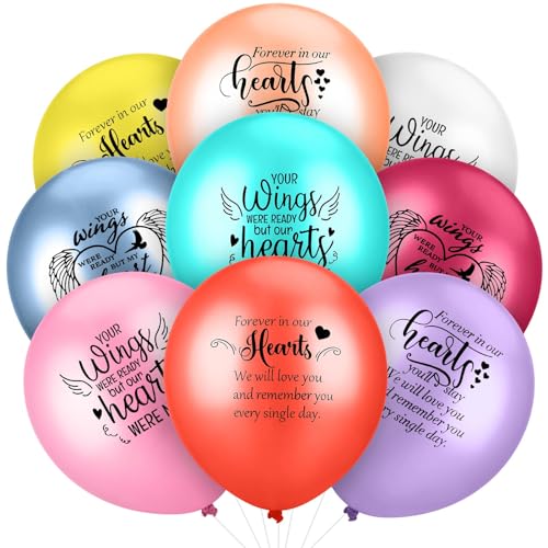 XLSXEXCL 72 Pieces Memorial Balloons Colored...