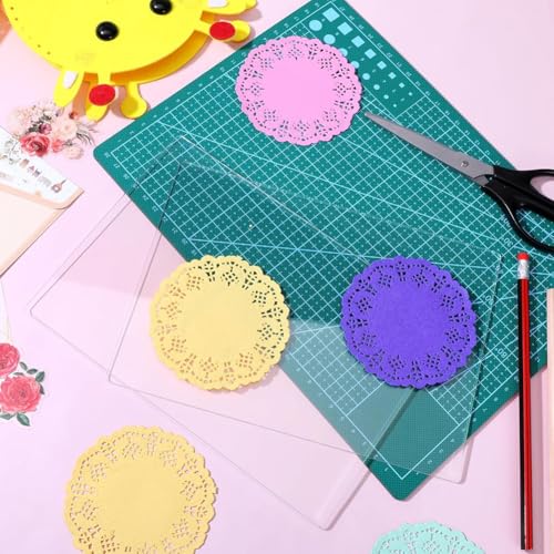 Plaque en acrylique pour tampon scrapbooking bloc transparent gaufrage clear - 5