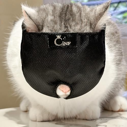 Cinf Maulkörbe für Katzen, atmungsaktiv, verhindern Beißen und Kauen, verstellbar, MEHRWEG