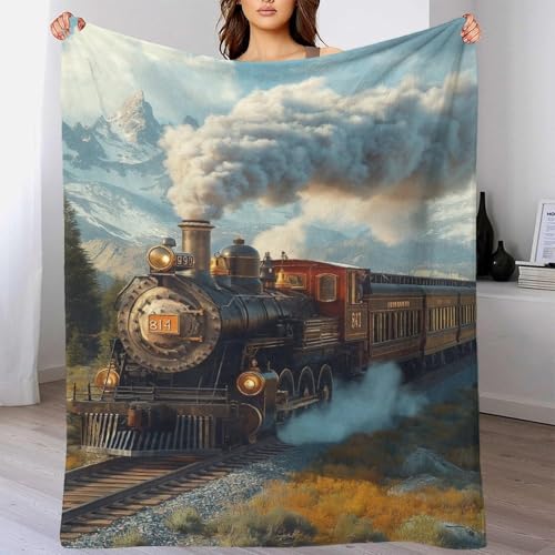 Couverture train à vapeur luxueuse en flanelle de qualité supérieure