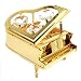 Grand Piano 24k Gold Swarovski Crystal Ornament Figure
