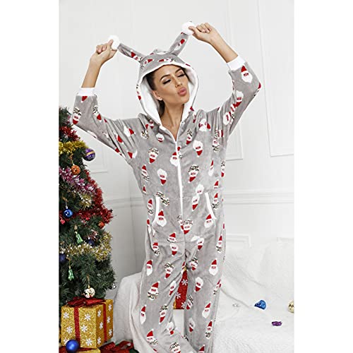 Combinaison pyjama femme en peluche de noël et vêtements de nuit de qualité supérieure - 3