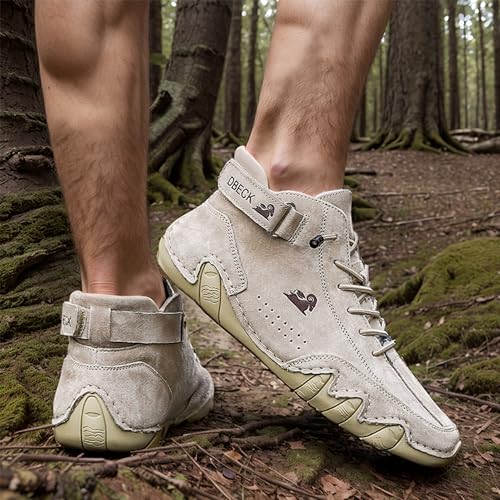 Explorer Waterproof Lightweight Mens Outdoor Shoes for Hiking Italian Handmade Suede High Top Boots Non-Slip Barefoot Ankle Boots2