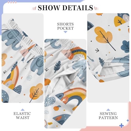 ALAZA Cute Elephant Plants Pajamas Bottoms with Pockets Comfy Pjs Sleepwear Elastic Waistband Pajamas Pants Lounge Pants4