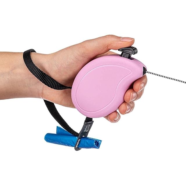 Foto 4 de 6 de Ferplast Correa retráctil para Perros pequeños Flippy One Cord Mini, Cuerda Extensible 3 m, MAX 8 kg, Rosa