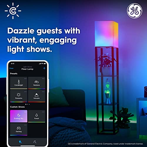 Image of GE Cync Dynamic Effects A19 LED Smart Light Bulbs, Bluetooth and WiFi Color Changing Lights with Music Sync, Compatible with Alexa and Google Home (2 Pack)