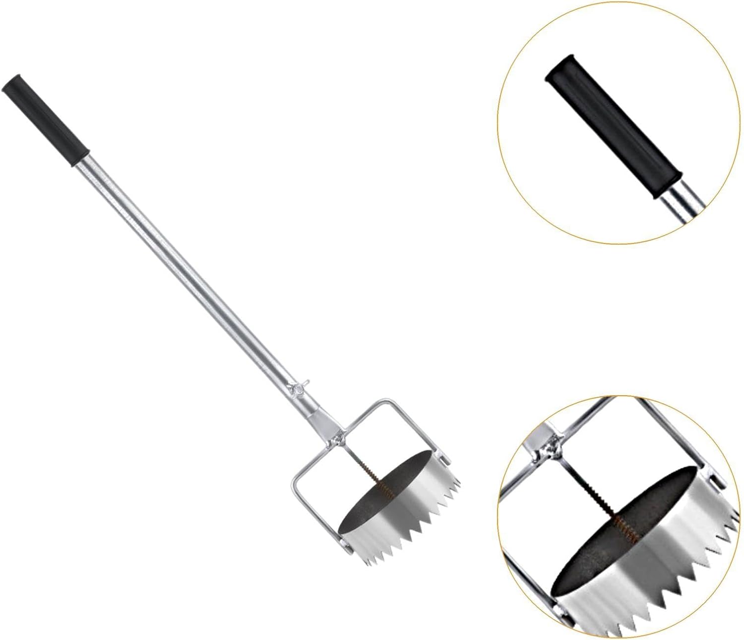 Bulb Planter, Retractable Handle, Adjustable Digging Tool for Garden and Lawn, Efficient Sod Remover and Plugger