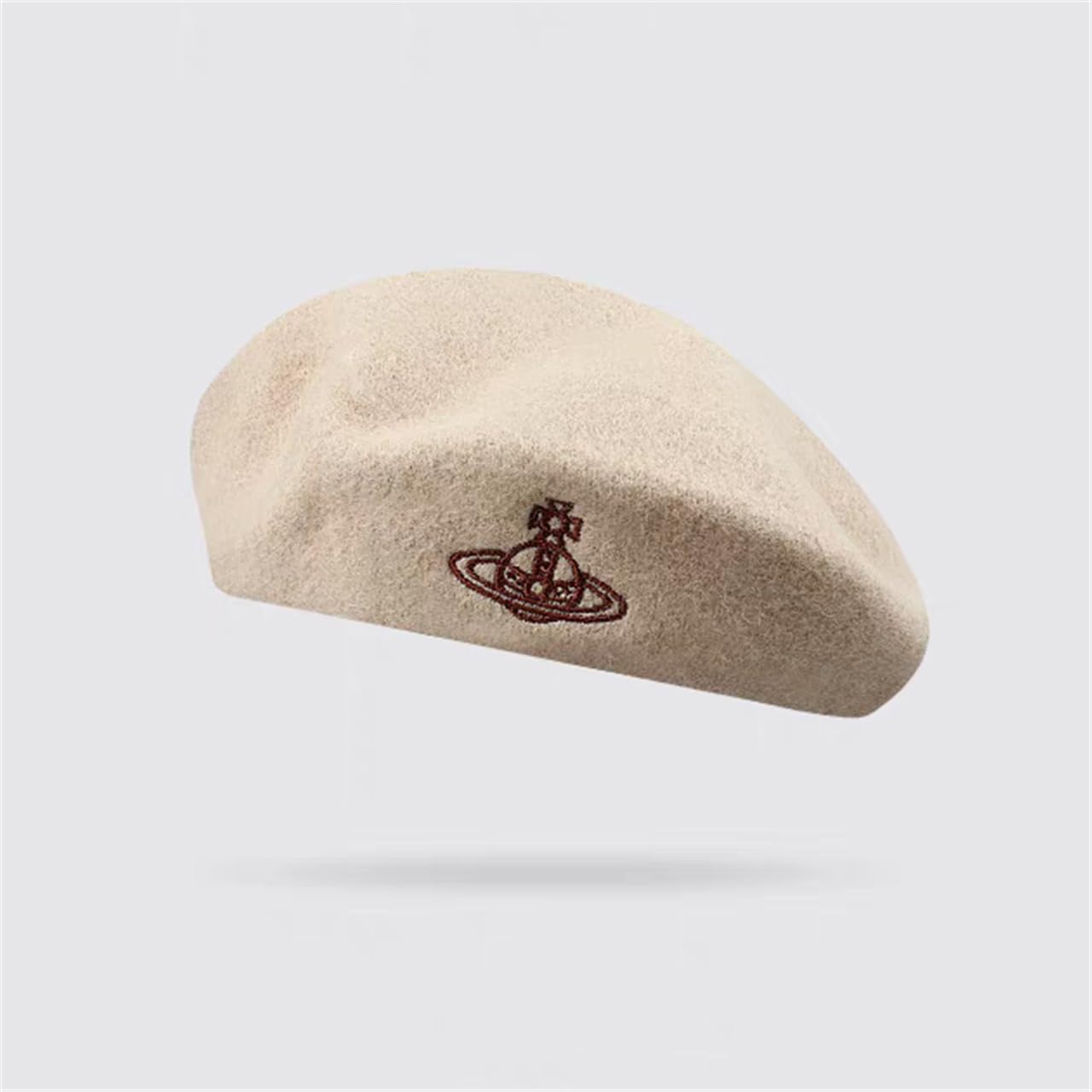 ヴィヴィアンウエストウッド ラインORB刺繍 バスクベレー モカブラウン