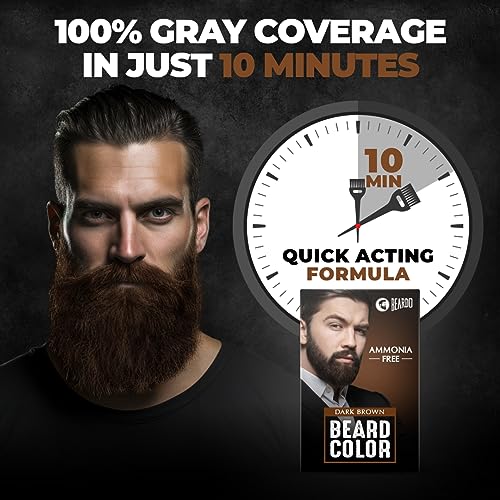 Image of Beardo Beard Color For Men - Natural Brown, 70ml | Long Lasting | No Ammonia | Easy to apply, No Stain Beard Hair Colour for men | Skin Friendly Hair dye