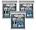 3 PACK Ernie Ball 3125 Coated Titanium Extra Slinky Electric Guitar Strings (8-38)