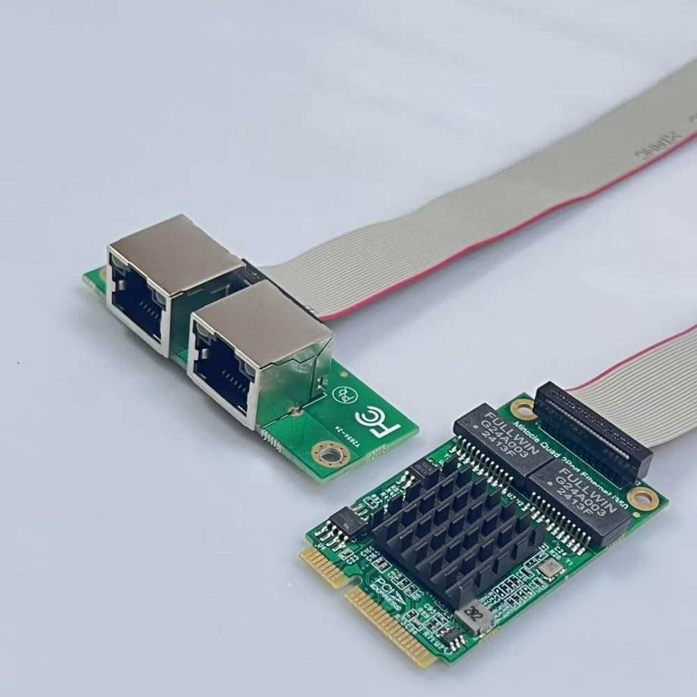 Adattatore di Rete Mini PCIE A Doppia Porta RJ45 Gigabit Ethernet I350-AM2 Scheda di Rete per Server Cablata A 2 Porte