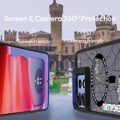 Image of KAPAVER GPS Edition Back Cover Case Compatible with MagSafe, Magnetic Case for Motorola Edge 50 Pro (Bengaluru-Black)(Polycarbonate + TPU)