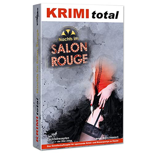 KRIMI total ® Nachts im Salon Rouge | Krimidinner für zu Hause | 8 - 9 Personen | Varieté,...