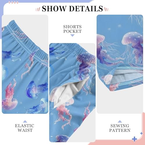 ALAZA Benthic Fauna 9 Pajamas Bottoms with Pockets Comfy Pjs Sleepwear Elastic Waistband Pajamas Pants Lounge Pants for 6-14 Years4