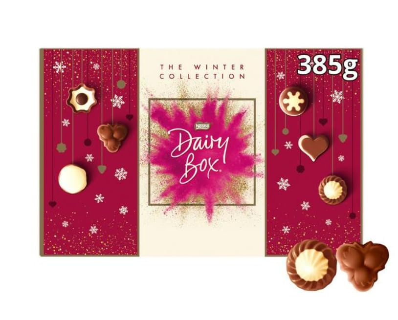 Valentine's Day Chocolate - Dairys Box Collection 385g - Assorted Chocolate Selection Box with Milk Chocolate Pieces For Men Women - Couples Chocolate Hamper - Chocolate For Sharing