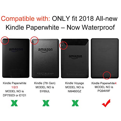 Young Me Martshell Case For 2018 All-New Kindle Paperwhite With Hand Strap - The Thinnest And Lightest Leather Cover Auto Sleep/Wake For Kindle Paperwhite 10Th Generation (Dogs Family) #TOP6