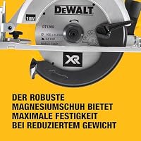 DEWALT 18 Volt Akku-Handkreissäge (760 Watt Abgabeleistung, Sägeblatt-ø: 165 x 20 mm, bis 50° Neigungsverstellung, 24-Zahn HM Sägeblatt, T STAK Box VI, Lieferung ohne Akku & Ladegerät), DCS391NT-XJ – Ansicht 4