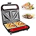 Gotoll Sandwichera Eléctrica 700W con Capacidad para 2 Sándwiches,Placas Antiadherentes,Libre BPA,Indicadores Luminosos