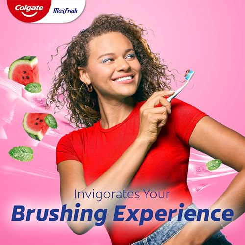 Colgate MaxFresh Fluoride Toothpaste, Watermelon Blast, 3 Pack, 4.5 oz - image 5