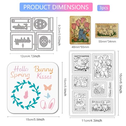 Tampons transparents de Pâques GLOBLELAND en silicone pour scrapbooking - 3