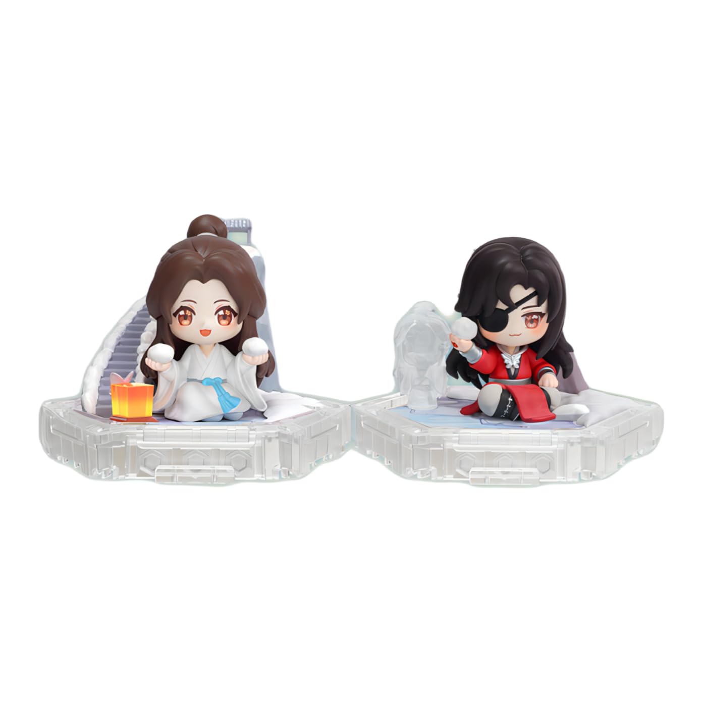 THE UNTAMED Heaven Officials Blessing Figures, Desktop Decorations，“Accompanying All Seasons”Series Q Version Character Ornaments，Collectible Toys (Winter)
