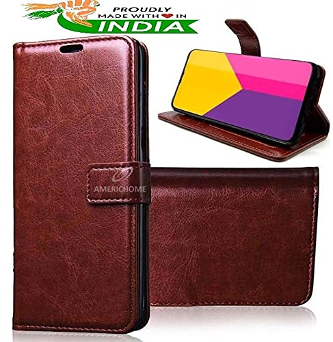 Image of Inside Rubber TPU with Card Pockets Magnetic Closure Protection Compatible with Realme C25, RMX3193 (Black)