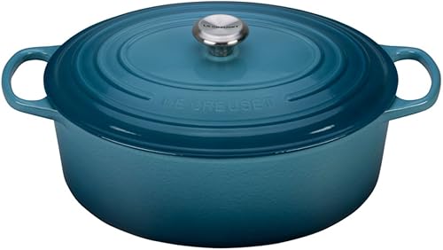 Miniatura 3 de Le Creuset Horno holandés ovalado de hierro fundido esmaltado, 9.5 cuartos de galón, Marsella