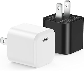 USB C Wall Charger Block, Agtray 2-Pack USB Type C Phone Cube Charger Fast Charging Brick Travel Power Adapter Plug Compatible for iPhone 15 14 13 12 11 XR XS, iPad Pro/Air/Mini, iwatch 9 8, GalaxyS23