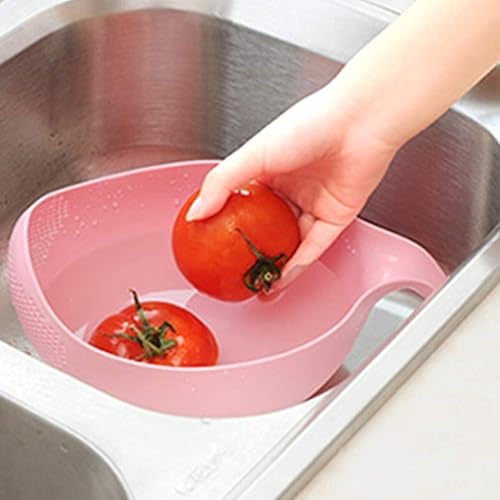 Miniatura 2 de Colador de arroz de plástico con asa, cuenco de arroz de plástico con legumbres de arroz, frutas, verduras, fideos, pasta, colador para almacenar y