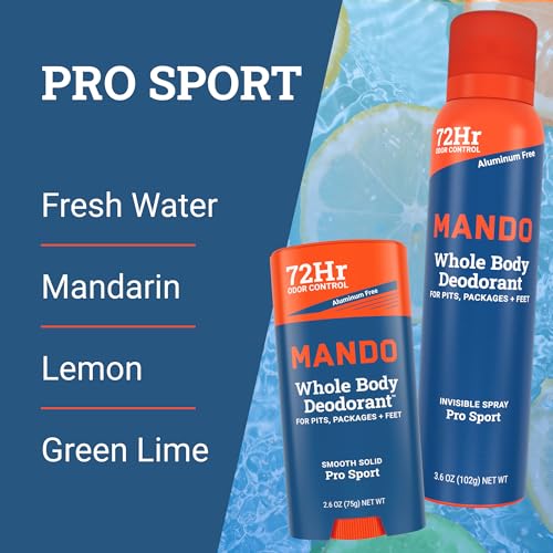 Desodorante Mando Two-Piece System 2.6 oz y Spray 3.6 oz miniatura 4