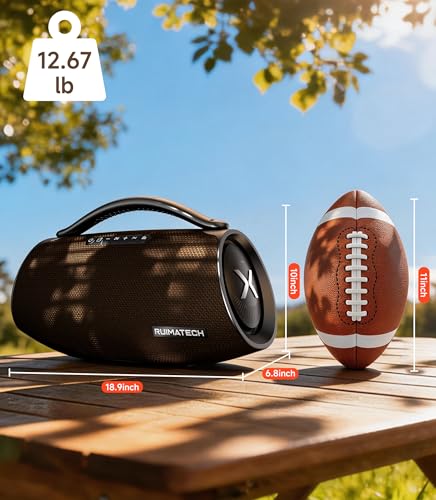 Image of 300W Peak Bluetooth Boombox Speaker, Big Powerful Sound with 80W Deep Bass, 3-Way Audio System, TWS, IPX6 Waterproof for Outdoor Party & Home Entertainment