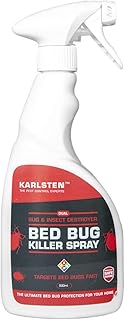 Karlsten Pest Control Bed Bug Killer Spray Fast Acting Elimination of bed bugs kills bed bugs on contact Specifically Formulated For Use On Bed Bugs 500ML…