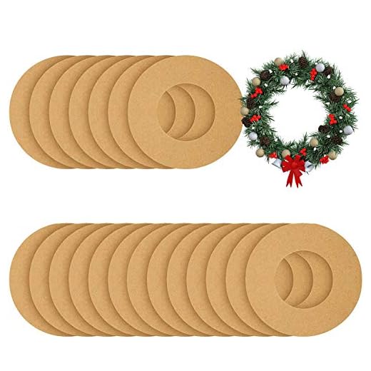20 Pieces Hanging Round Wreaths Paper Round Christmas Hanging Ornaments Decorations with 20 Pieces Strings Ropes for Wedding DIY Craft Festival Halloween Decoration