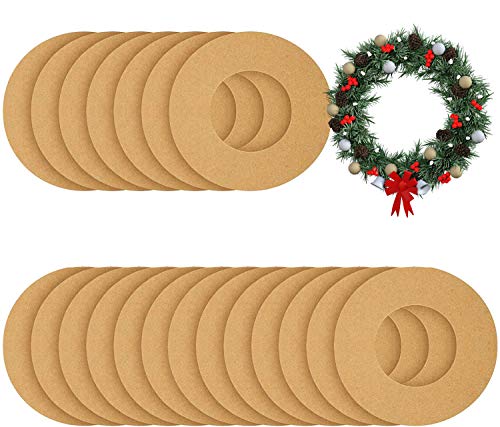 20 Pieces Hanging Wreaths Paper Round Christmas Ornaments with 20...